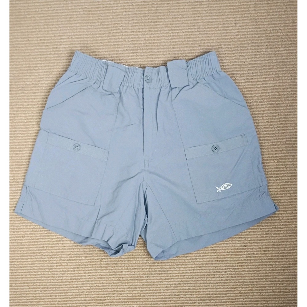 Aftco Mens Gray Silver Cargo Shorts Fishing Size 30